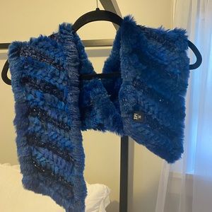 100% rabbit fur sash